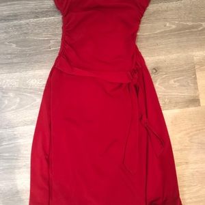 Red cocktail dress
